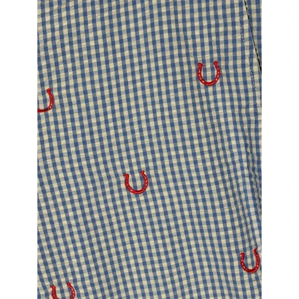 Vineyard Vines For Kentucky Derby Shorts Mens 36 Blue Striped Seersucker